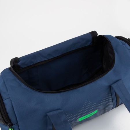 Sports bag with lightning, long belt, blue/black color-2