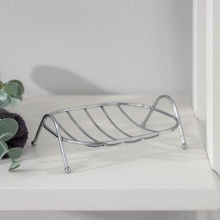 Soap dish on the legs of the sibarite, 12 × 9.5 × 4 cm, chrome color-1
