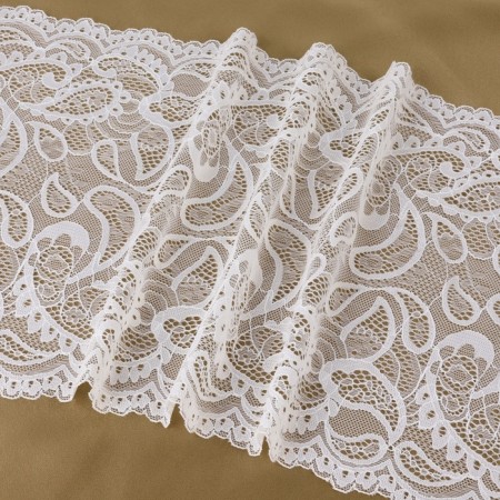 Lace elastic fabric, 230 mm × 23 ± 1 m, white color-2