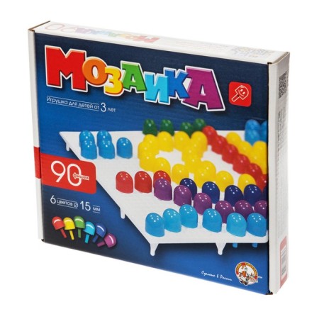 Children's plastic mosaic, 90 elements