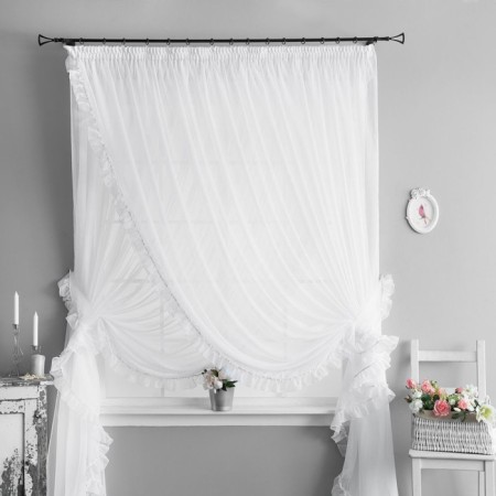 Tulle "vintage", size 400x270 cm, white color