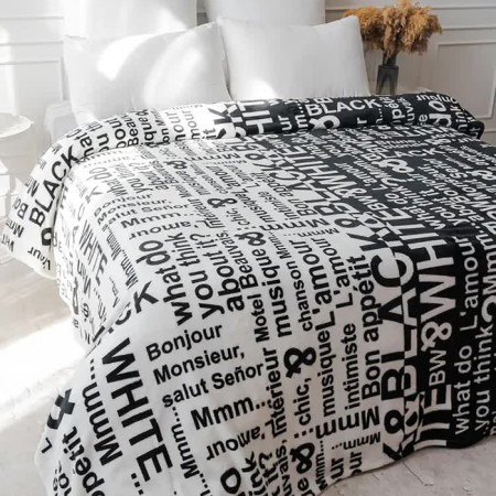 Black & White 150x200cm Palace, Aerosoft 190g/m, PE 100%
