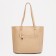 Zipper bag, external pocket, beige color