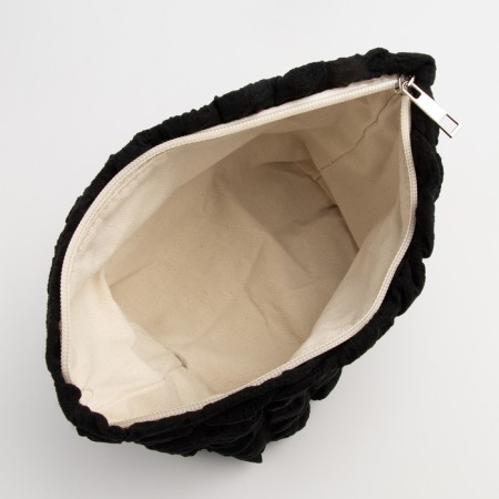 Cosmetic bag with lightning, black color-2