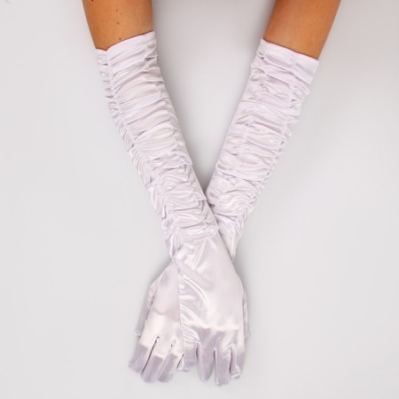 Carnival accessory - gloves with assembly, white color-1