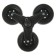 Triple cart wheel, d = 90 mm, black