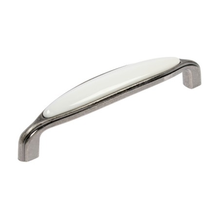 Cappio cramics bracket handle, 128 mm, old silver color