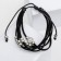Bracelet Skin "Shambhala" 5 threads, suede, black color, d = 8 cm