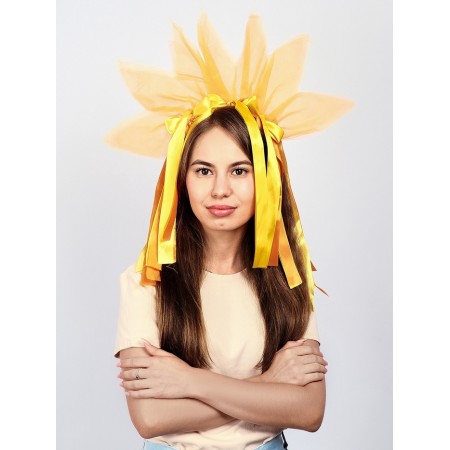 Carnival set "Clear Sun": rim, belt, ribbons, yellow-orange-1