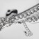 Pens "chain" crumpled metal, silver color, 45cm