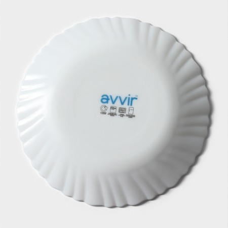 A set of dessert plates "Diva", d = 19 cm, 6 pcs, glass ceramic, white color-4