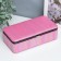 Casket to the leatherette for jewelry "Strips. Texture. Pink overflows" 6x9.8x18.5 cm