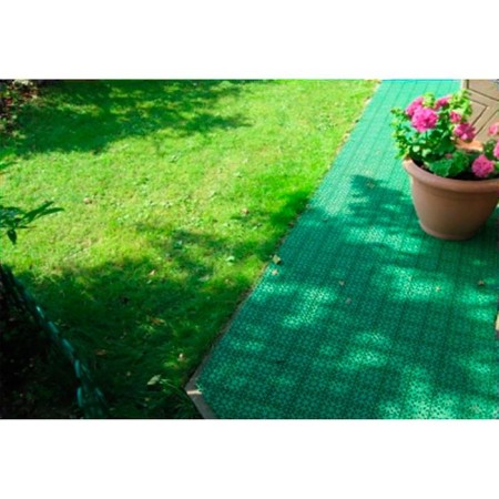 Modular plastic flooring for the floor, 33 x 33 x 0.9 cm, green color-5