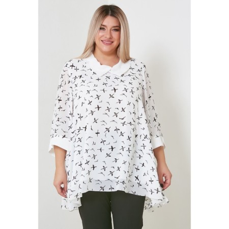 Women's tunic, size 74, white color