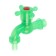 Water bristal tap zein, with a fitting, with a crossbar, pp, green