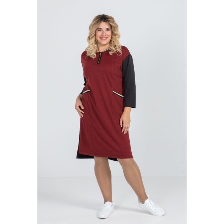 Women's dress, size 52, red color-3
