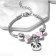 Bracelet Children's "chosen" hearts, suspension mix, colored in silver