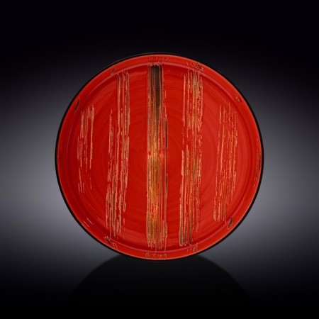 Wilmax England Scratch plate, D = 28 cm, red color