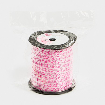 Packing plastic tape "Hearts and stars", white, 0.5 cm x 200m-4