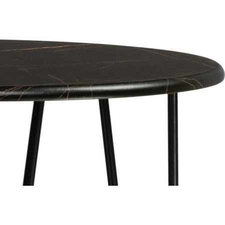 Shani quartz coffee table black/metal, black 60x60x62 cm-5