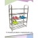 Tribune shoes, 610 × 230 × 830 mm, 5-tier shoes, chromium color