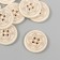 Buttons wood for creativity 4 punctures "Patterns" white set 10 pcs 3x3 cm