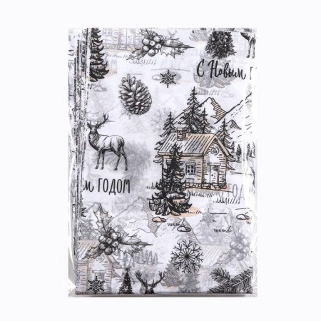 New Year. Paper Pacific, New Year's packaging "Deer in the Forest", 50 x 66 cm.-3