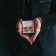 Set of men's “cufflink + clamp 6 cm for a tie” point pattern, rectangle, black color in gold