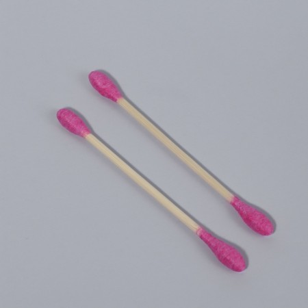 Cotton -based sticks, 7 cm, 112 pcs, in a plastic organizer, pink color-4