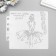 Plastic stencil "Ballerina and Poins" 13x14 cm