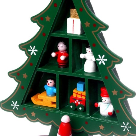 New Year's souvenir "Christmas tree with cells for gifts", 14.5 × 19.5 cm, green-7