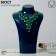 Bust for jewelry 17 × 11 × 26, dark green color