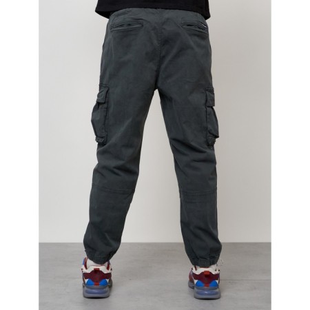 Cargo jeans men, size 46-48, dark gray color-9