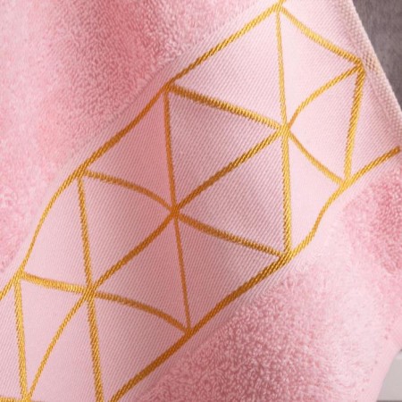 Terry "rhombus" pink 30x70 cm, 100% cotton, 370g/m2-1