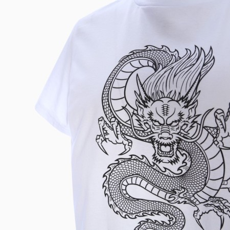 Women's T -shirt "Dragon", white color/Black print, size 52-7