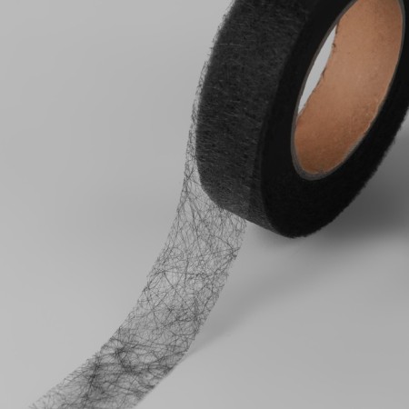 Adhesive spider web, 15 mm, 15 ± 1 m, black color