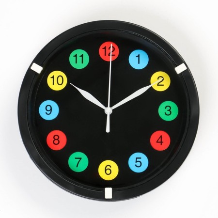 Watch Wall "Color Figures", D-20 cm, discrete move