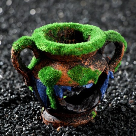 Decor for the Aquarium "Antique Vase", 11 x 8 x 9 cm-1