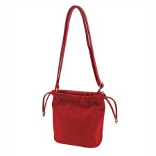 Women's bag (B2802-77140) Artificial leather + suede, red, 1x210x19 cm