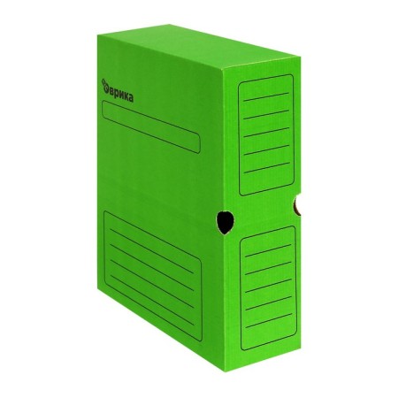 Archive box with A4 Calligrata valve, 100 mm, microgofrotcard, up to 900 sheets, green-3