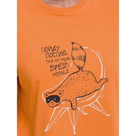 Female T -shirt, size 44, orange color-2