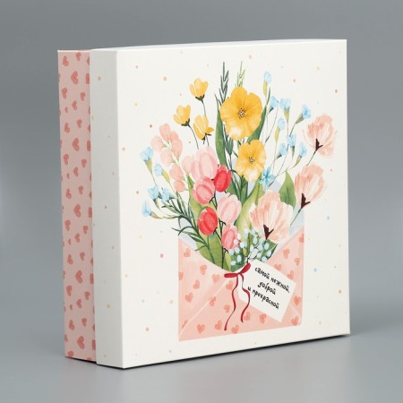 Gift folding box, packaging, "Message", 26 x 26 x 8 cm-2