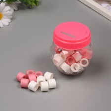 Glue tape plastic in the jar 