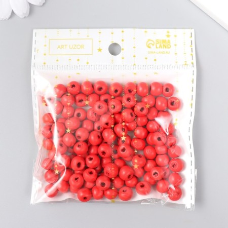 Beads for creativity "Atomic red" D-0.8 cm, set of 20 g-2