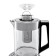 Electric kettle KitFort KT-622, glass, 1.7 l, 2200 watts, adjustment t °, silver