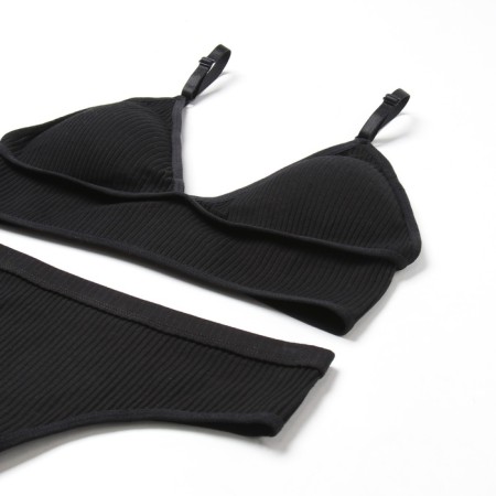 Female set (top, panties) Black color, size 46-48-1