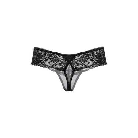 Lace panties with accession collection access, black color, size m/l-2