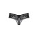 Lace panties with accession collection access, black color, size m/l