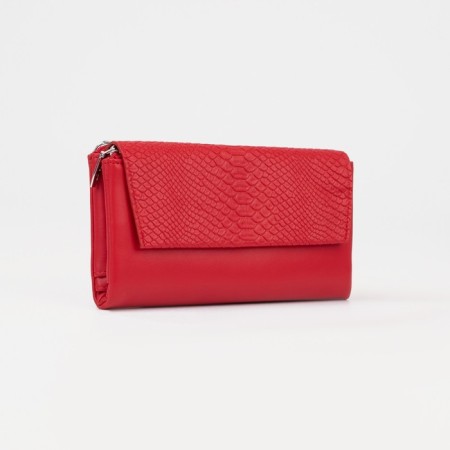 Women's wallet on magnets, red color