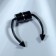 Nose piercing (fake for septum) with interchangeable nozzles, on magnet, l = 12 mm, black color